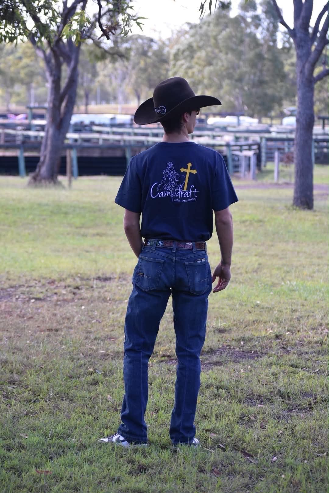 NAVY LOGO TEE