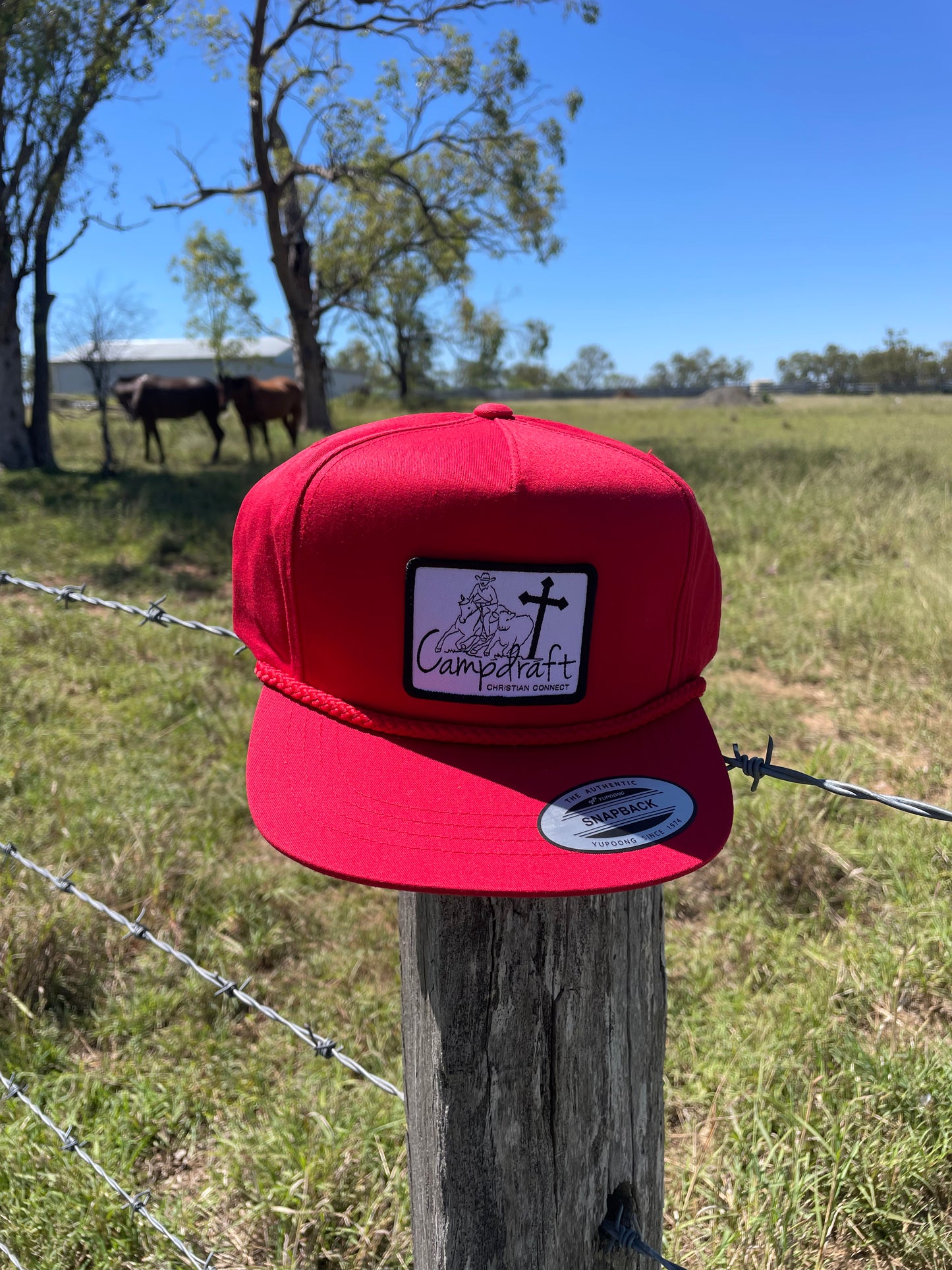 POPLIN GOLF RED CAP