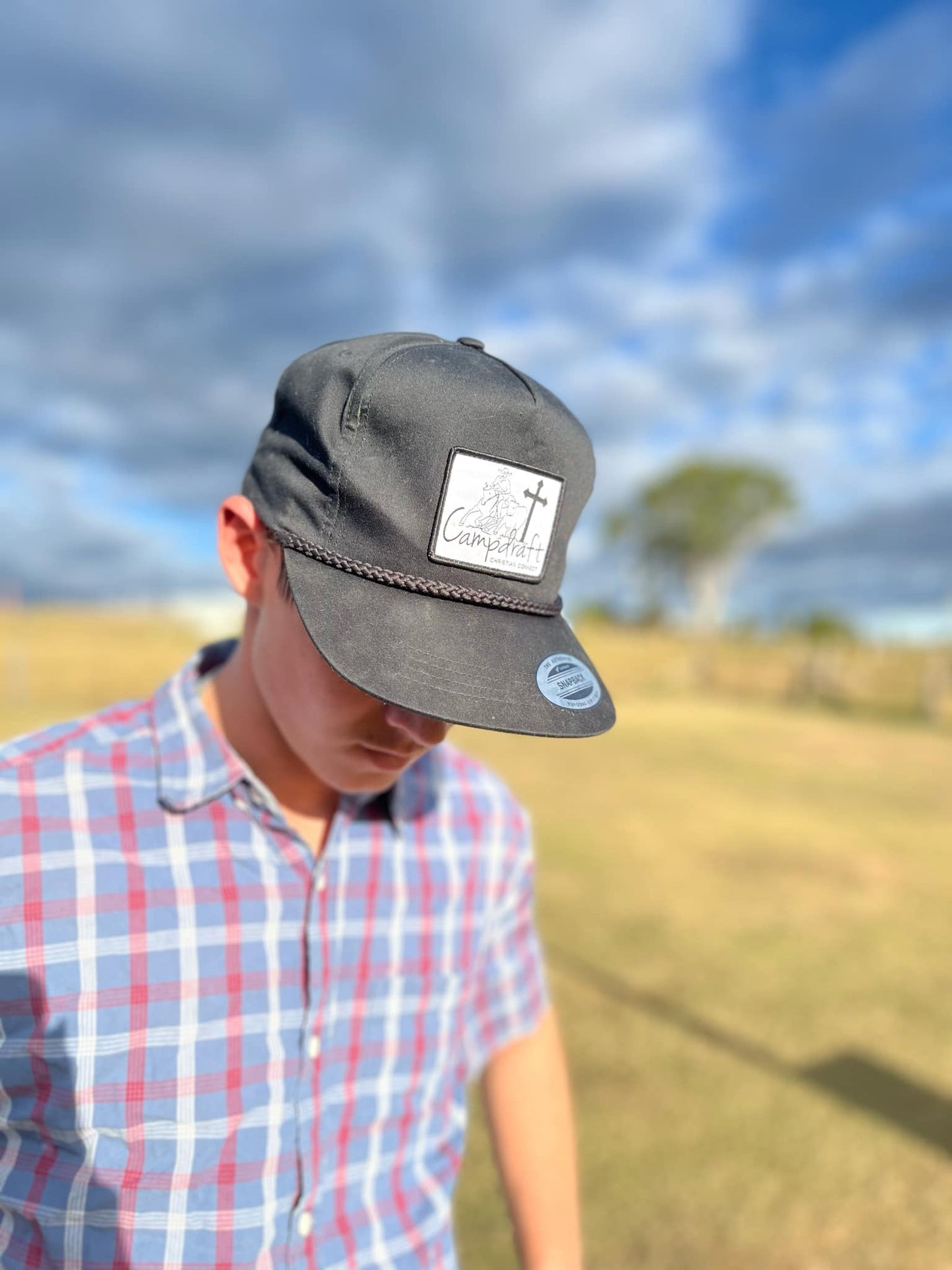 POPLIN GOLF BLACK CAP