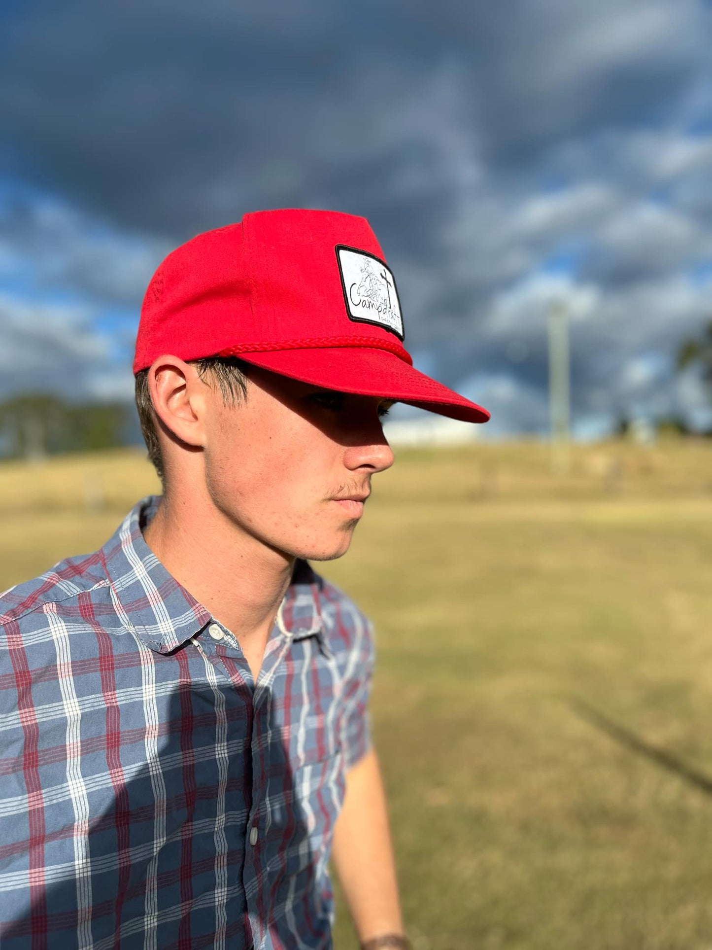 POPLIN GOLF RED CAP