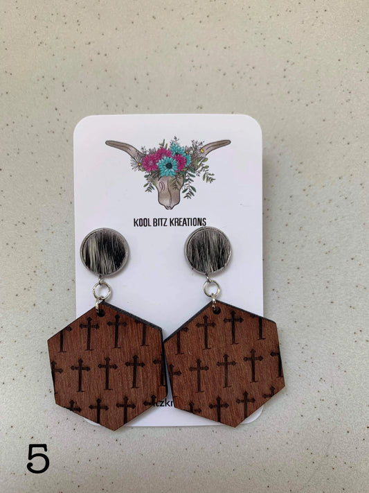 WOODEN EARRINGS